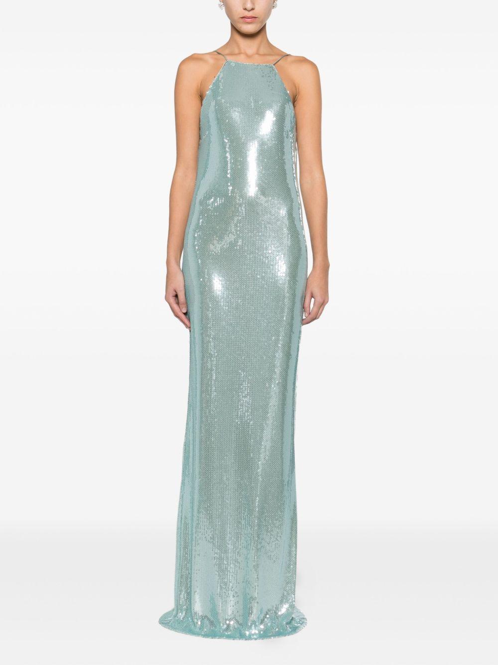 Abito acqua con paillettes e scollo allamericana 8A1567J326 G615 PATRIZIA PEPE