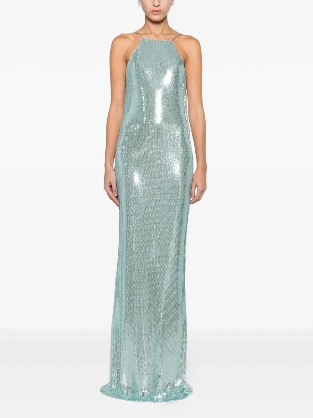 Abito acqua con paillettes e scollo allamericana - Preludio Moda