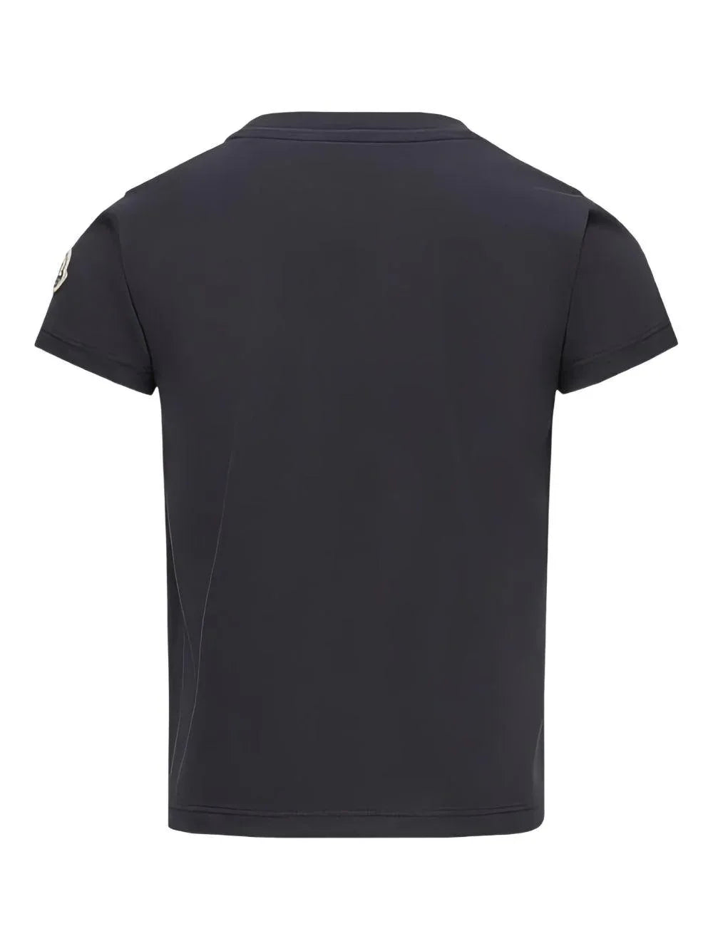 T-shirt in Nero con Logo Ricamato - Preludio Moda