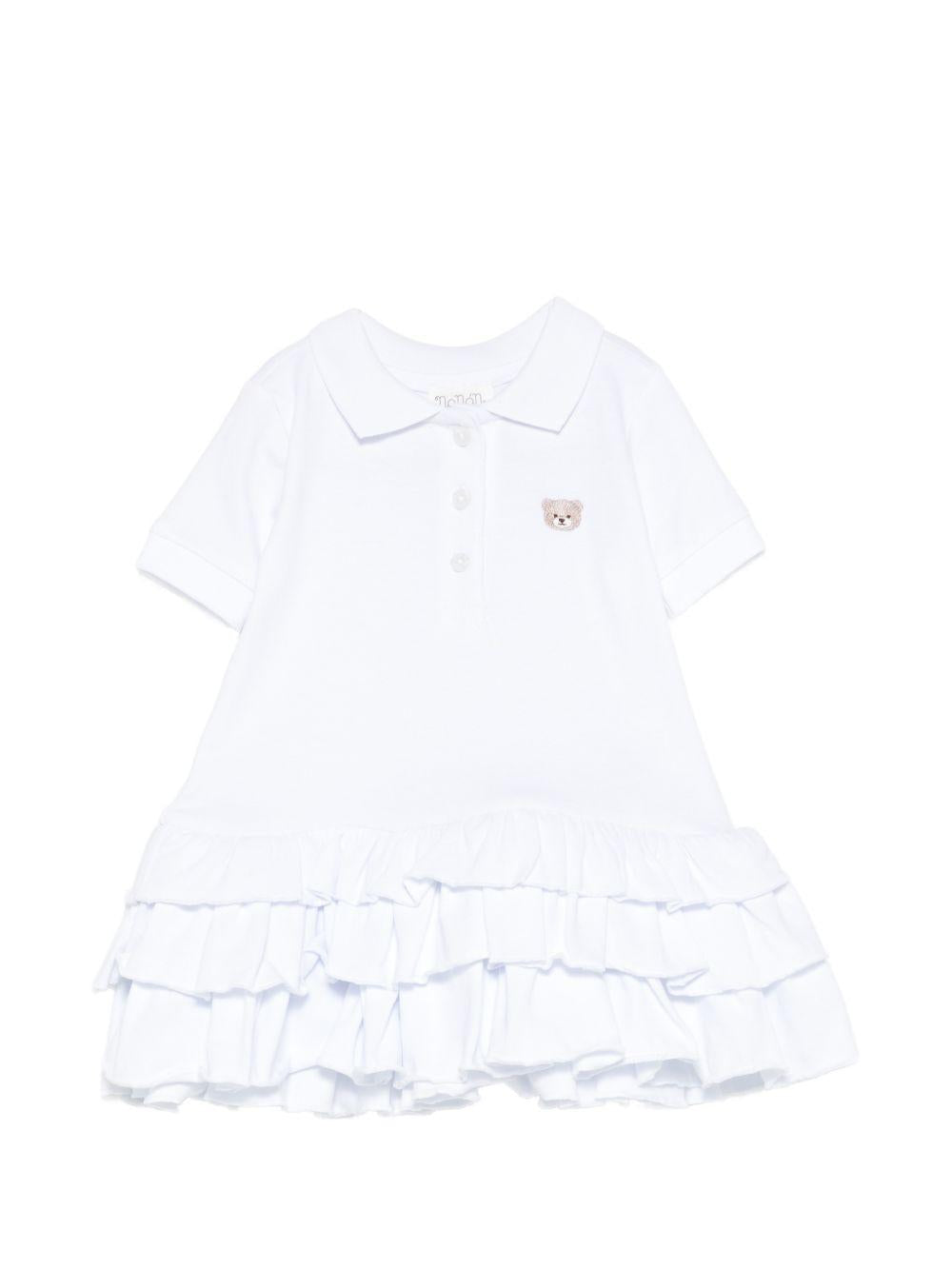 Abito polo con colletto in cotone E26510 BIANCO NANAN KIDS