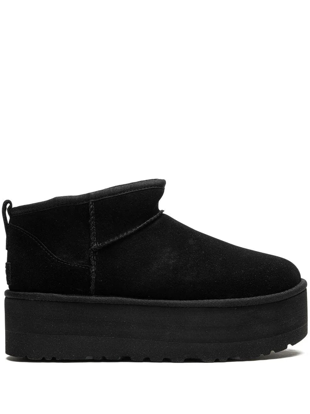 Stivali ugg ultra mini con plateau nero - Preludio Moda