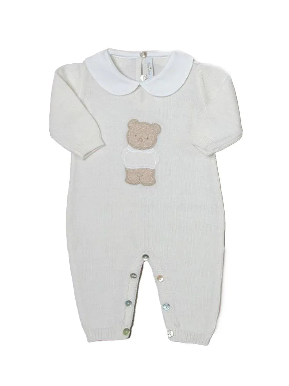 Tutina panna con orsetto boucle neonato - Preludio Moda