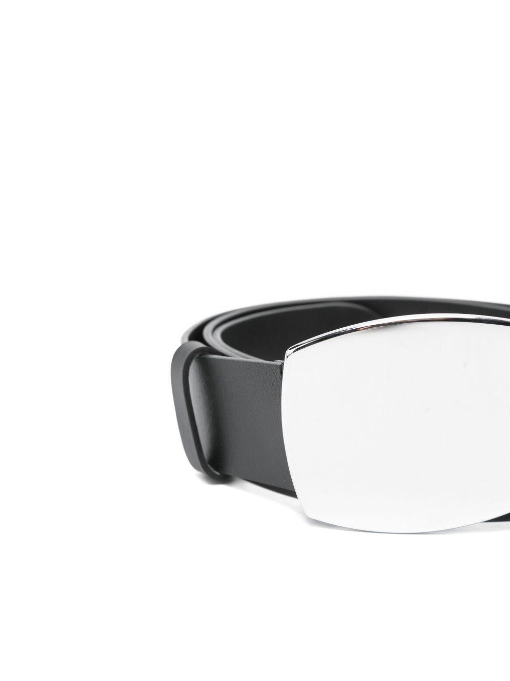 Cintura in Pelle con Fibbia Rettangolare - Preludio Moda