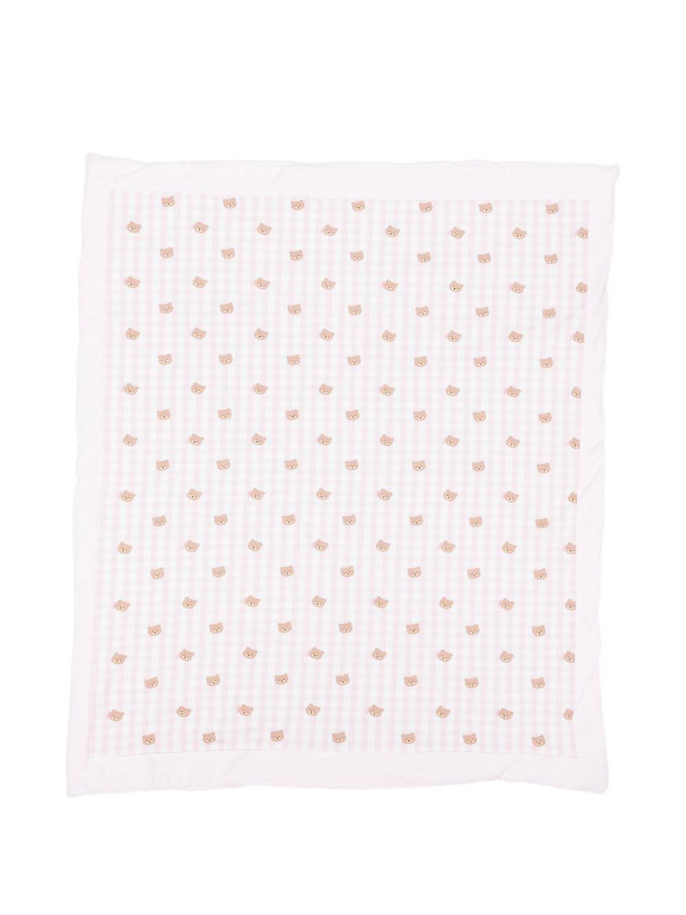 Copertina in cotone stampa orsi E26022 ROSA NANAN KIDS