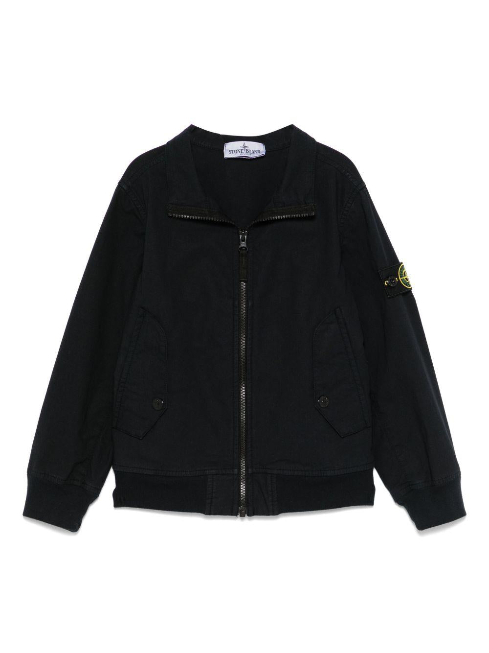 Giubbino blu mini logo compass laterale 4100004S0001 V0020 STONE ISLAND KIDS