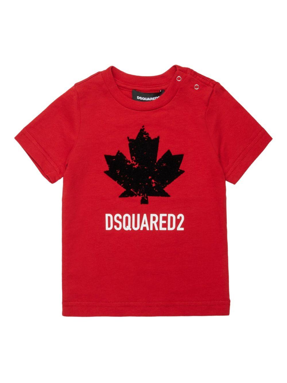 T-shirt con Logo Stampa DQ3112D00XM DQ423 DSQUARED KIDS