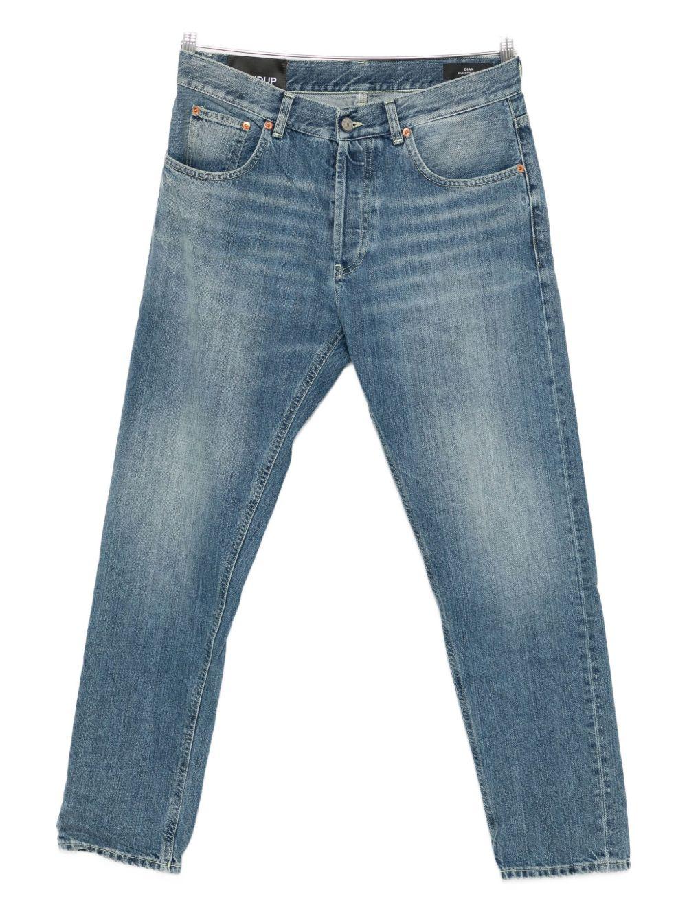 DONDUP Jeans blu a gamba dritta in denim - Preludio Moda