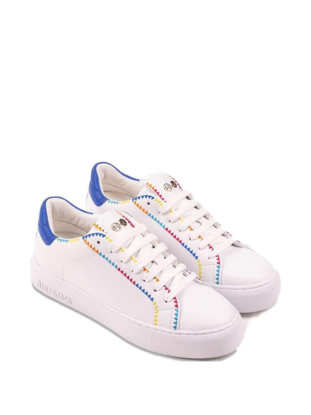 Sneakers esky bianco con cuciture multicolor