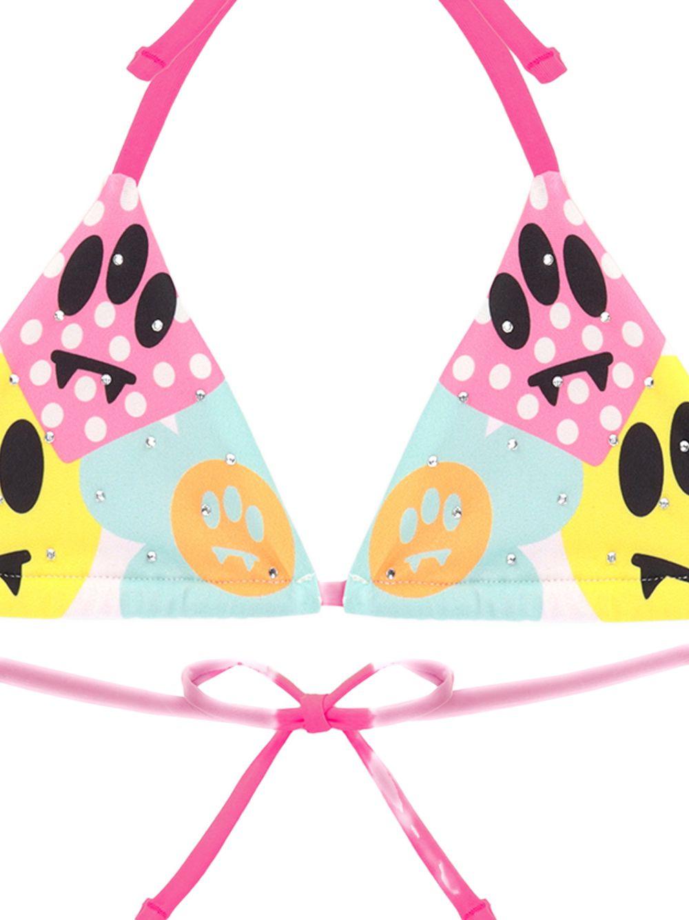 Bikini triangolo con stampa emoji S6BKJGSB232 002 BARROW KIDS