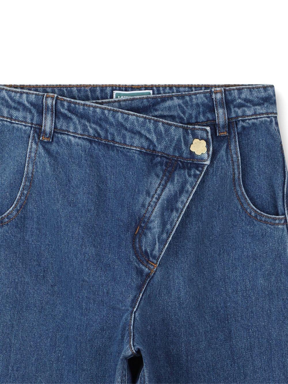 Jeans Asimmetrici con Abbottonatura e Tasche K61325 Z27 KENZO KIDS
