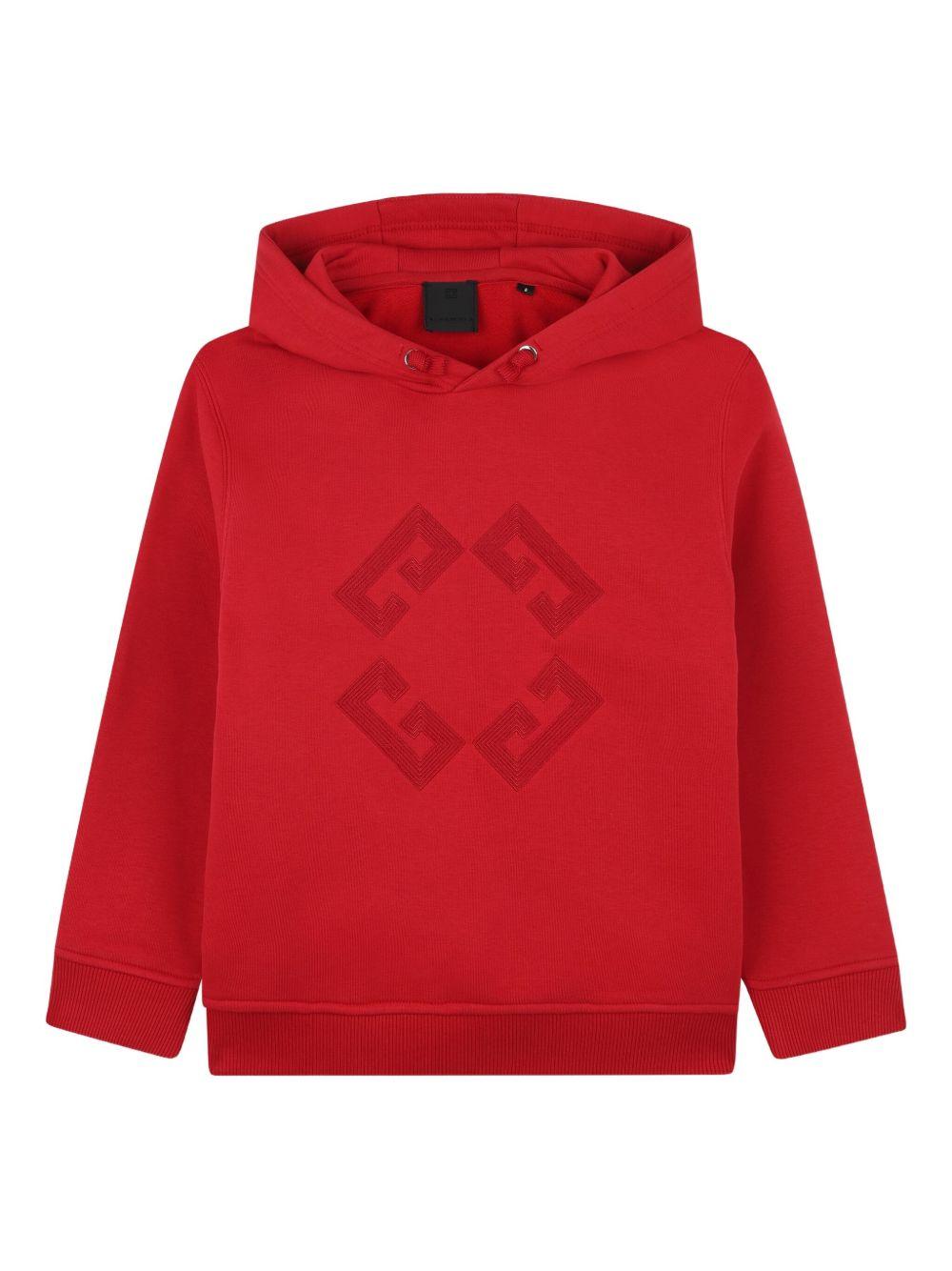 Felpa con Cappuccio e Logo Frontale e Posteriore H30942 95H GIVENCHY KIDS