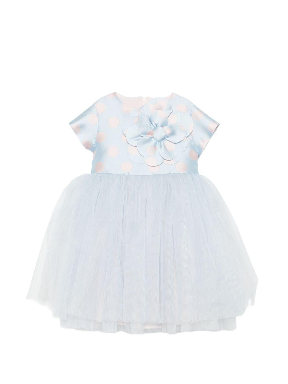 Abito a pois con gonna in tulle EV322MC C403 MARLU' KIDS