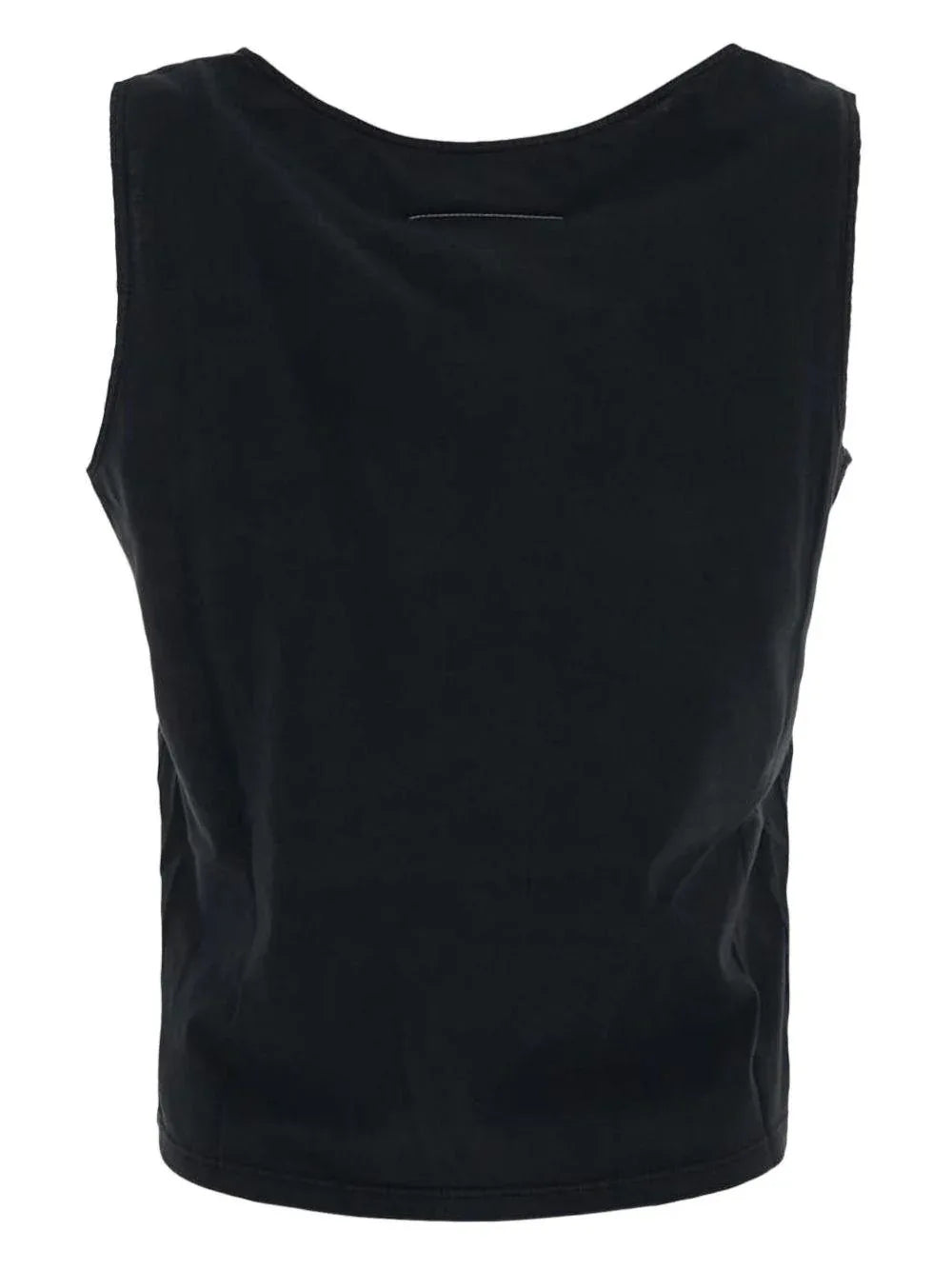 Canotta nera giro manica largo - Preludio Moda