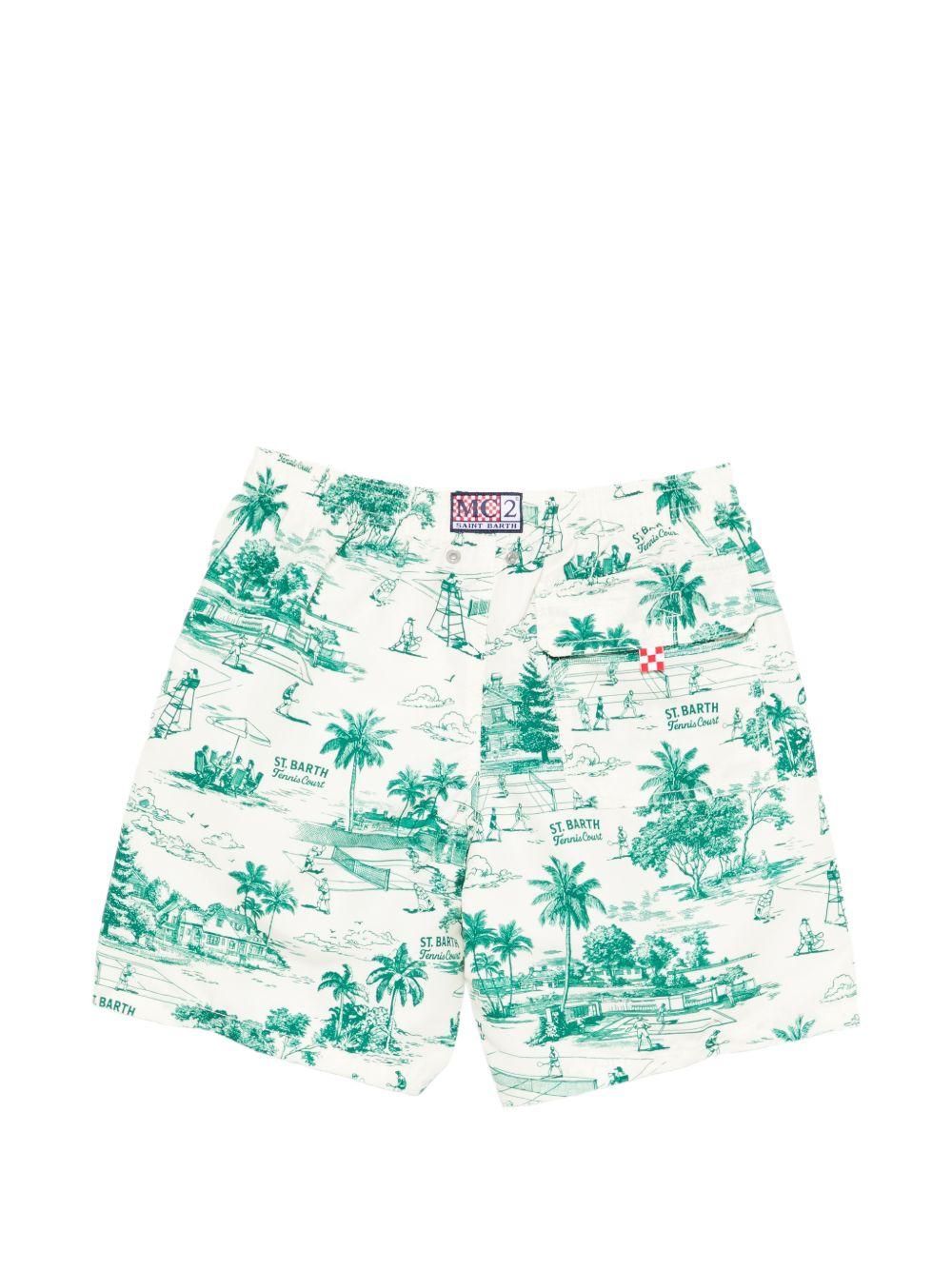 Costume boxer stampato con coulisse JEA0001 03839L MC2 SAINT BARTH KIDS