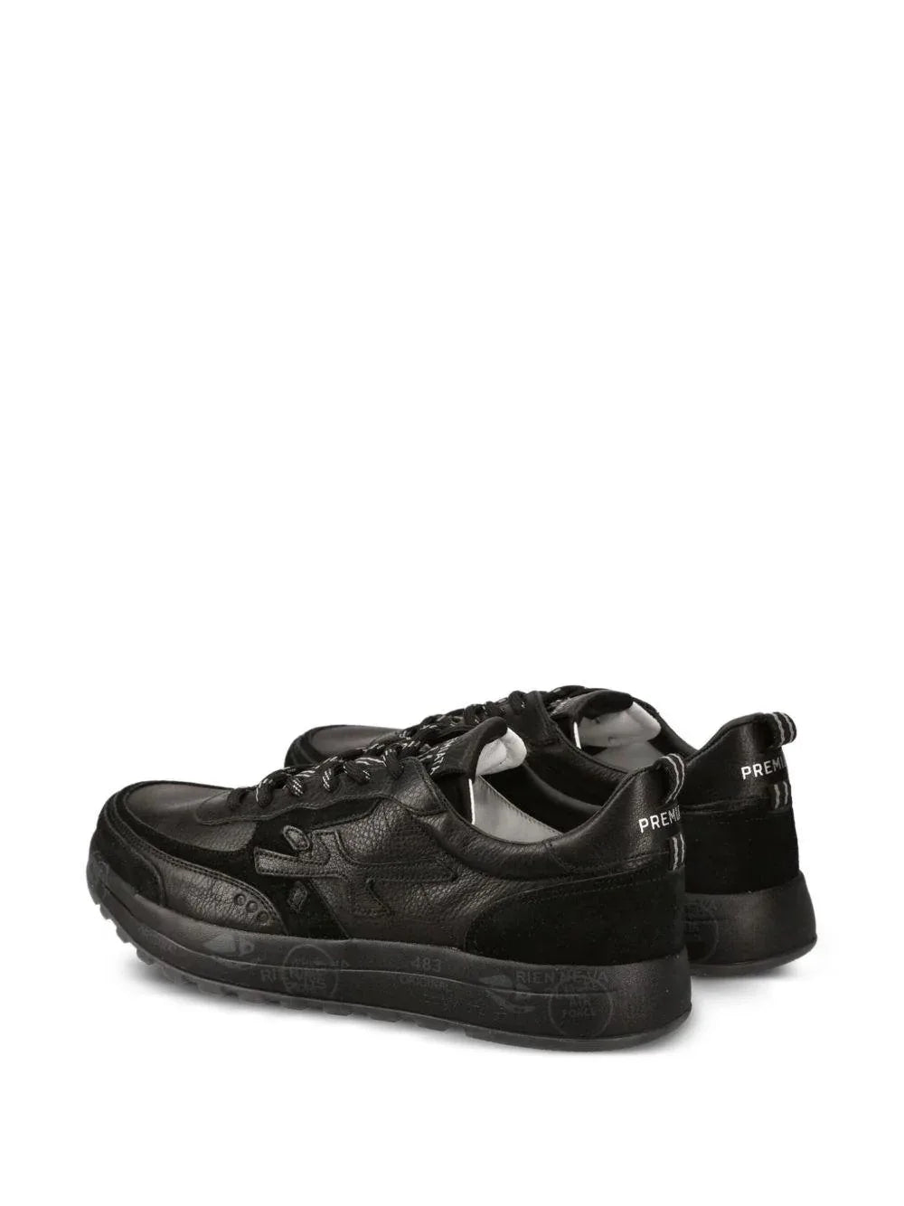 Sneakers Nous in Pelle Nera - Preludio Moda