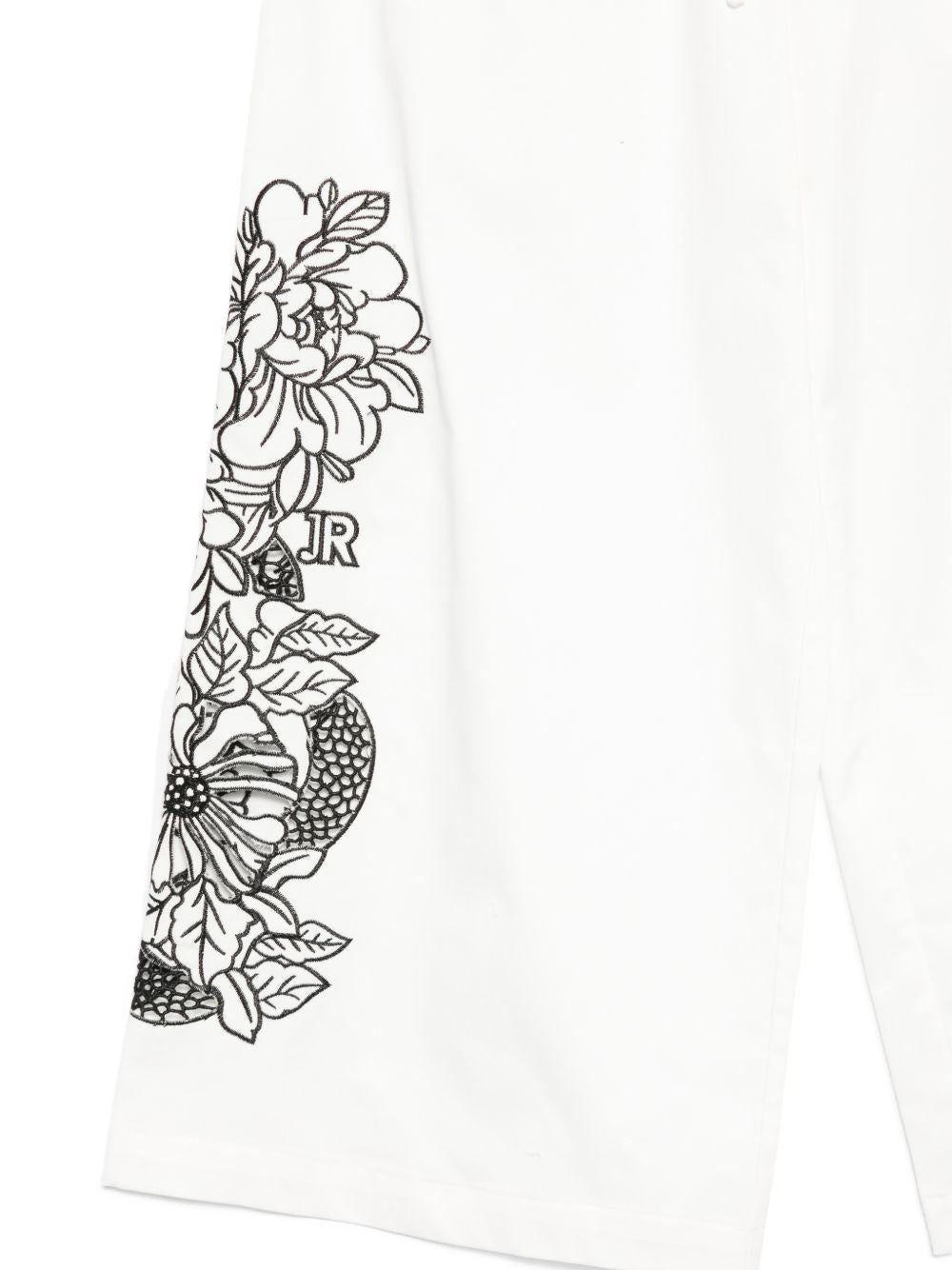 Pantaloni con stampa floreale RGP26127PA WHITE JOHN RICHMOND KIDS