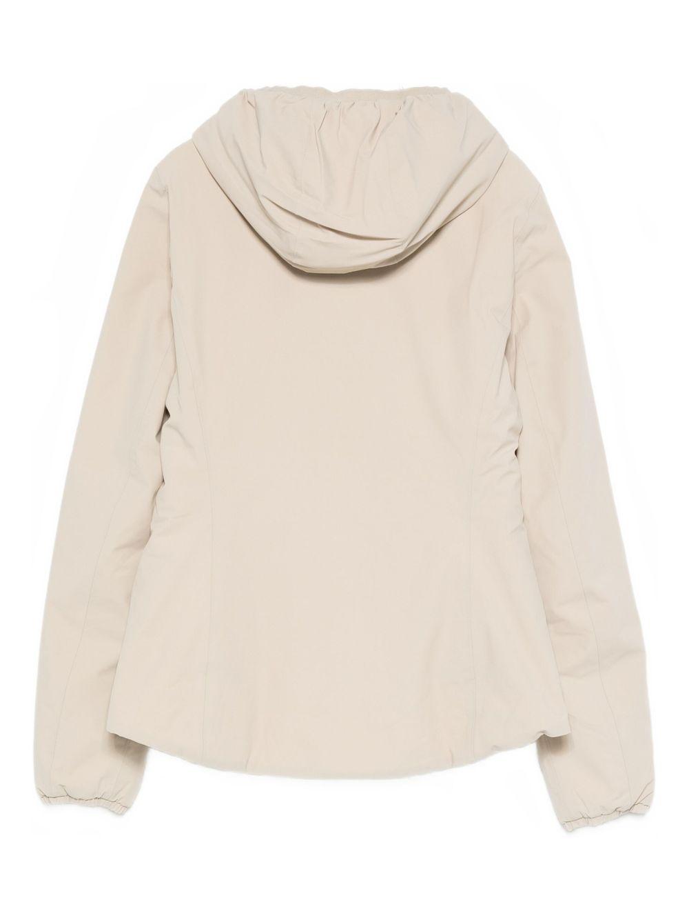 Giacca Lily beige/bianco con zip e cappuccio K6128TW BBA K-WAY
