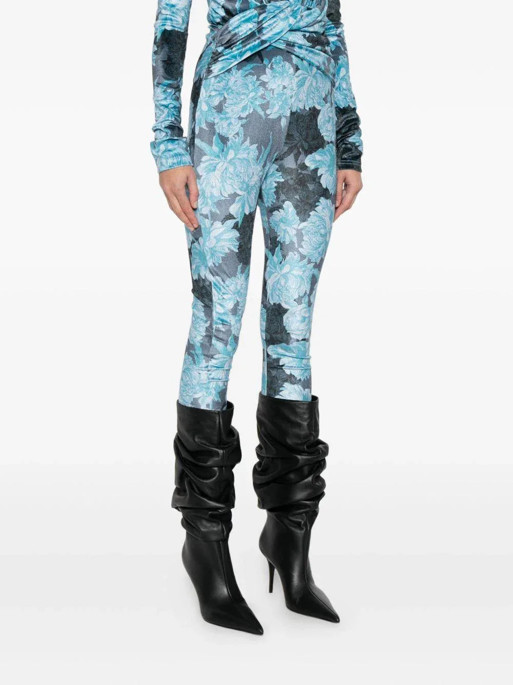 Tuta con Stampa Floreale e Scollo a V - Preludio Moda