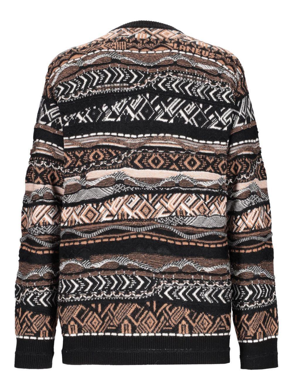Maglione Girocollo con Motivo Fair Isle - Preludio Moda