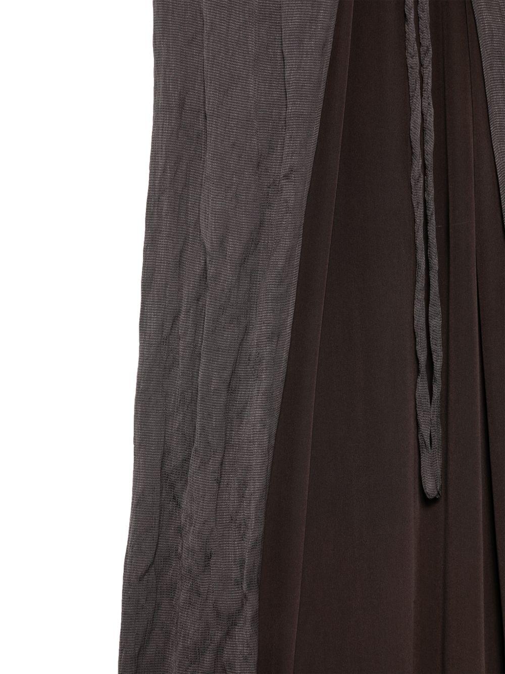 Abito lungo scollo a V con laccetti 116334P6204 CHOCO ALYSI