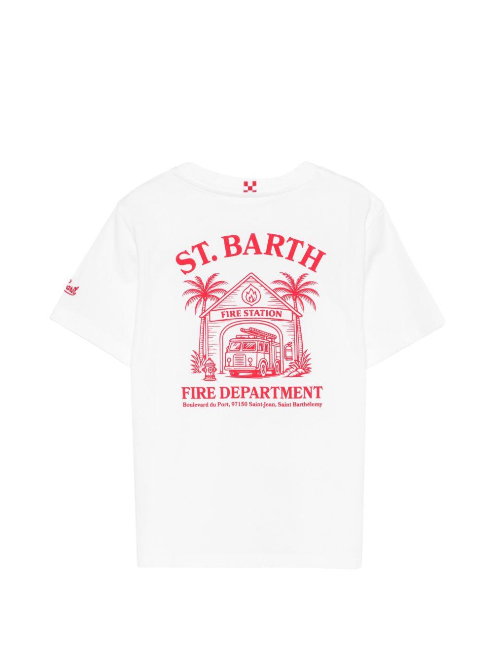 T-shirt in cotone con stampa PRL0001 03462L MC2 SAINT BARTH KIDS
