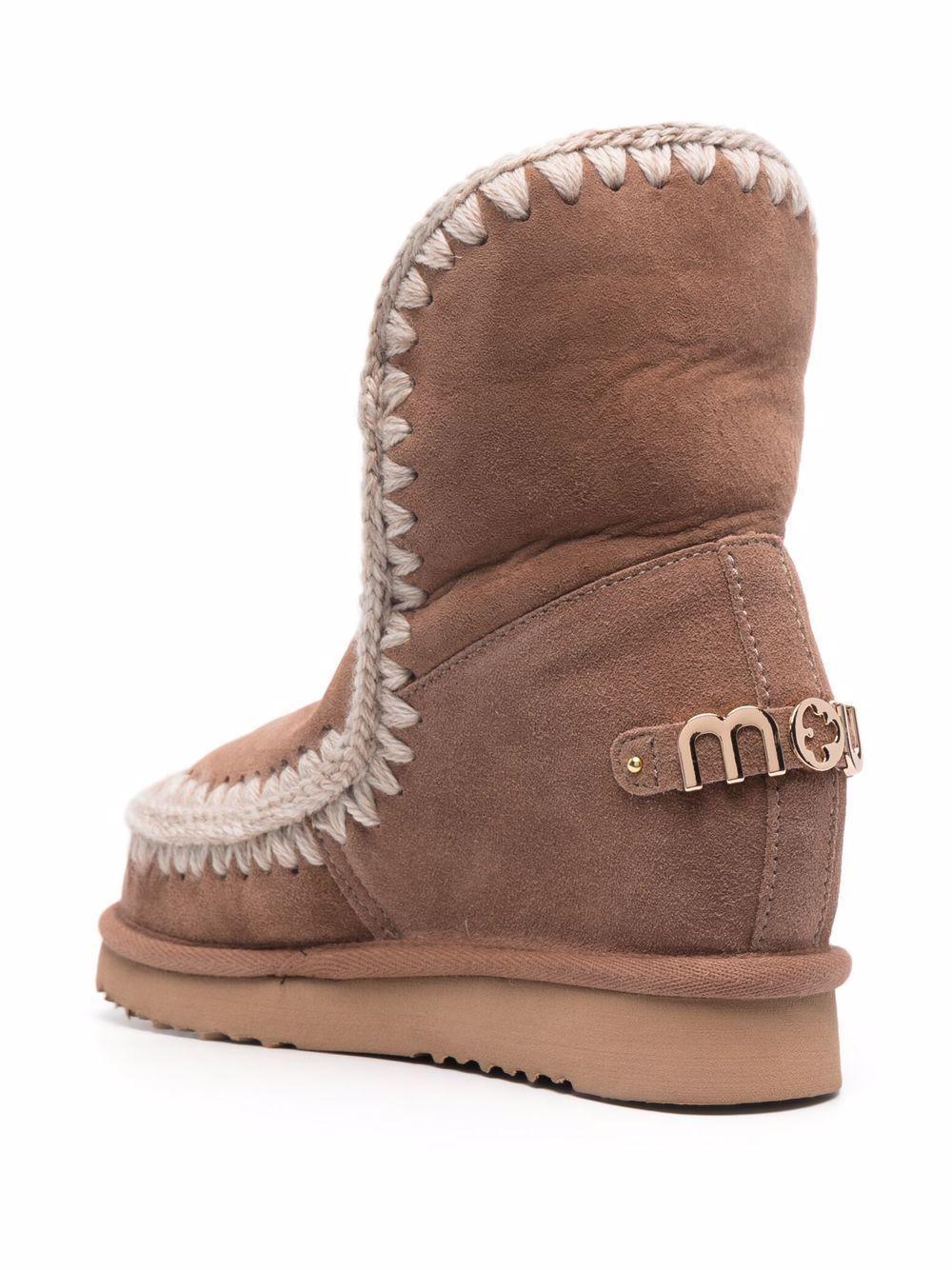 Stivale rosa marrone 23cm con zeppa interna corta - Preludio Moda