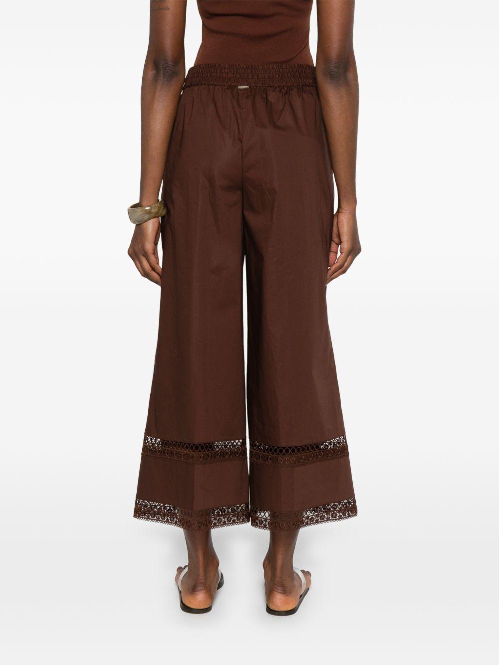 Pantaloni cropped a gamba larga in cotone 261TT2252 12110 TWINSET