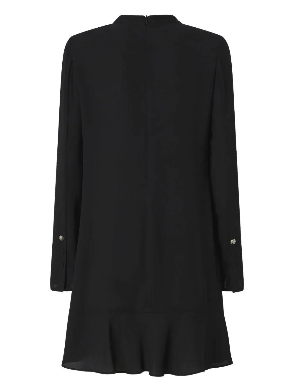 Abito corto nero con ruches - Preludio Moda