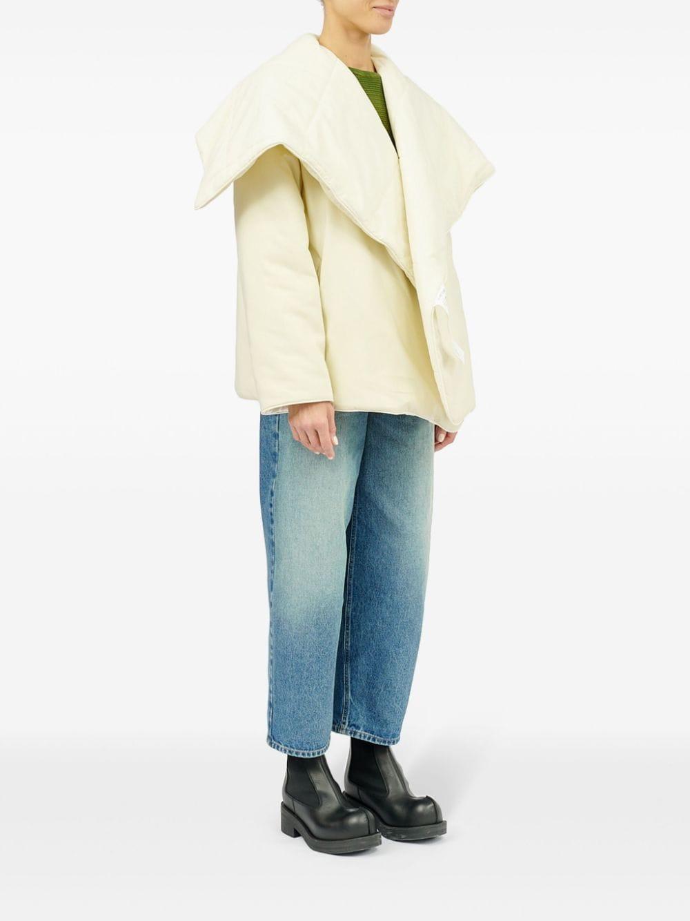 Piumino crema reverse oversize
