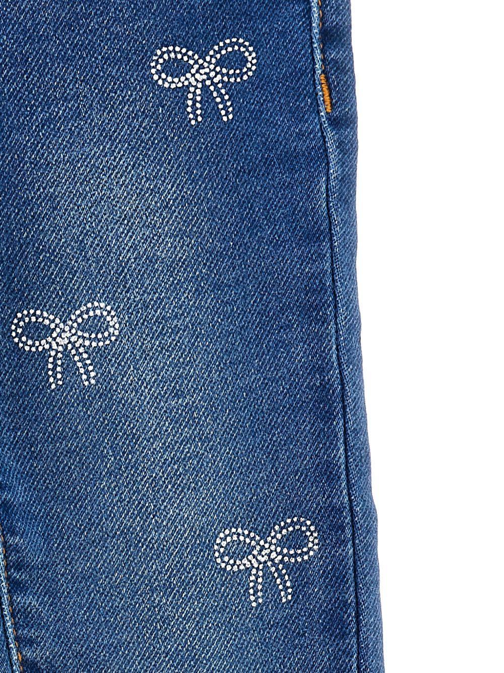 Jeans Blu Dritti con Cinque Tasche e Logo - Preludio Moda