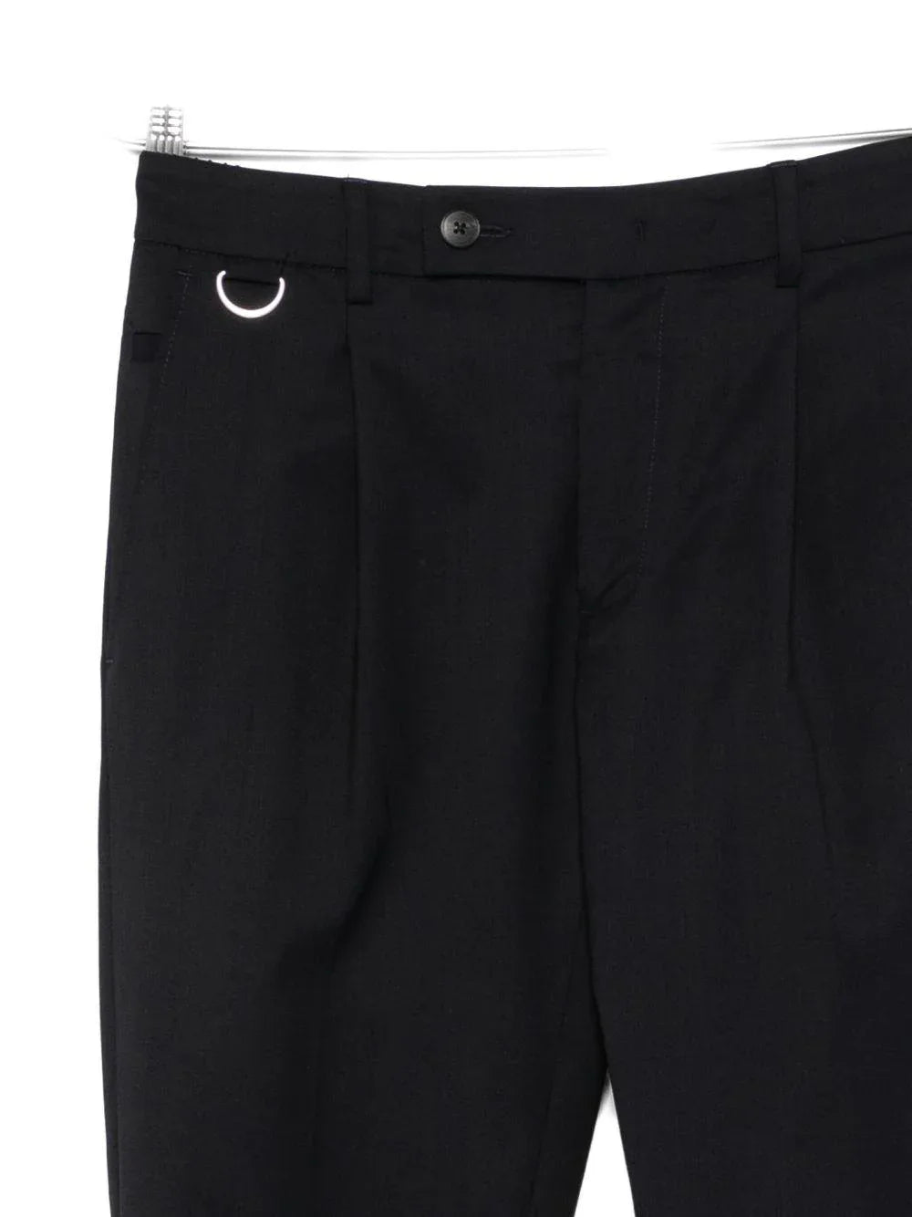 Pantaloni blu D-ring con pieghe - Preludio Moda