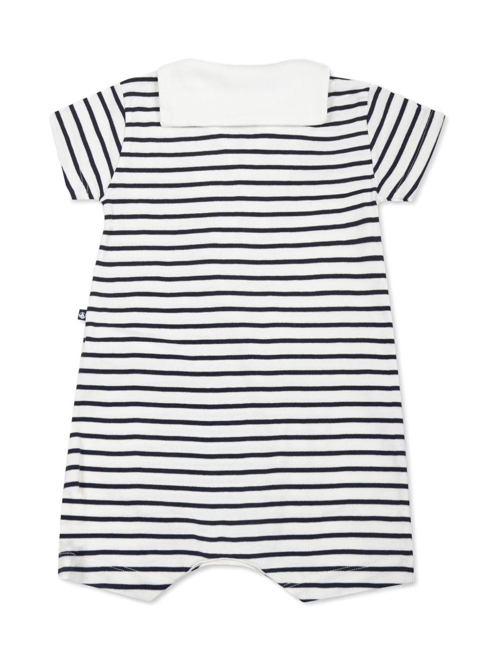 Tutina bianca e blu a righe A0CG2 01 PETIT BATEAU KIDS