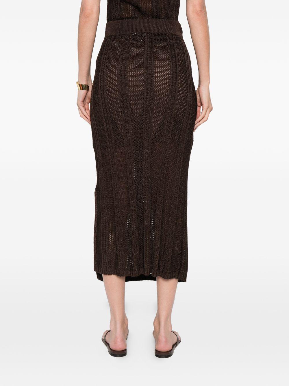 Gonna lunga in maglia a coste 2611301013200 002 PENNY BLACK