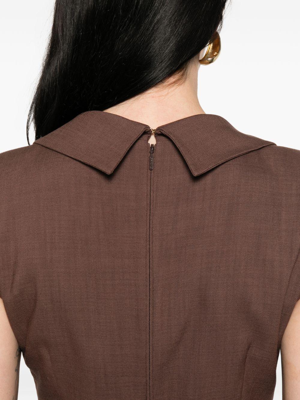 Abito sartoriale con cintura e revers 106565A2W6 L78 PINKO
