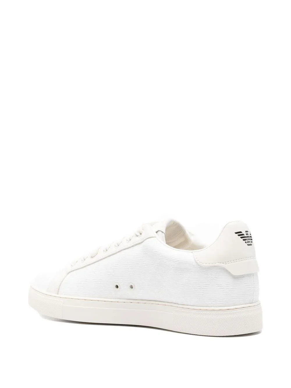 Sneakers bianche con allacci in pelle e punta rotonda - Preludio Moda