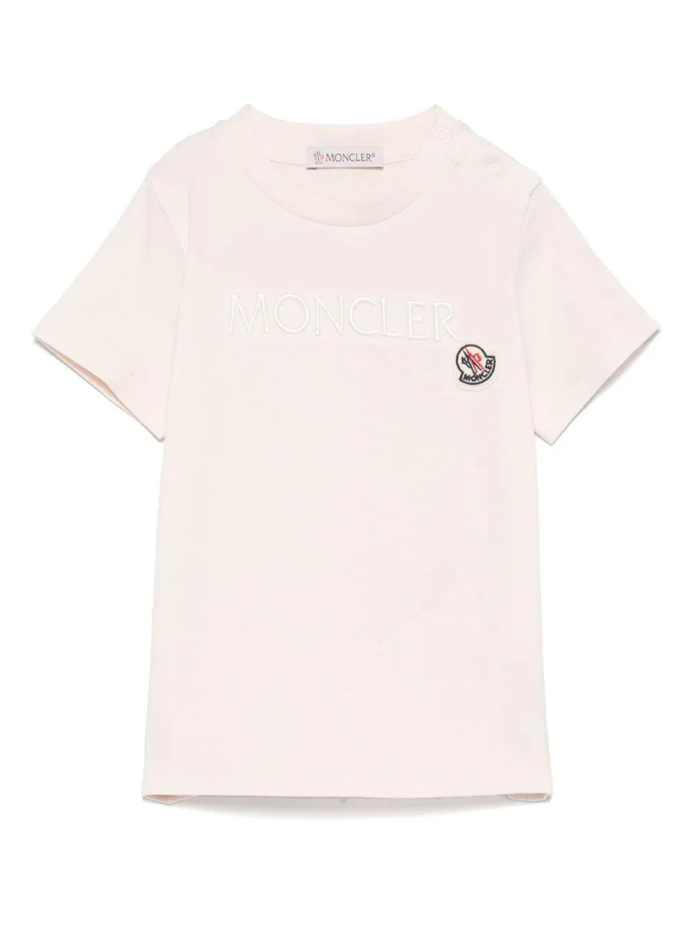 T-shirt rosa neonata logo ricamo - Preludio Moda
