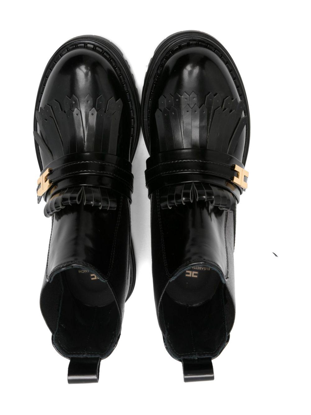 Stivali Chelsea neri in pelle F4A5E04381259 930 ELISABETTA FRANCHI KIDS