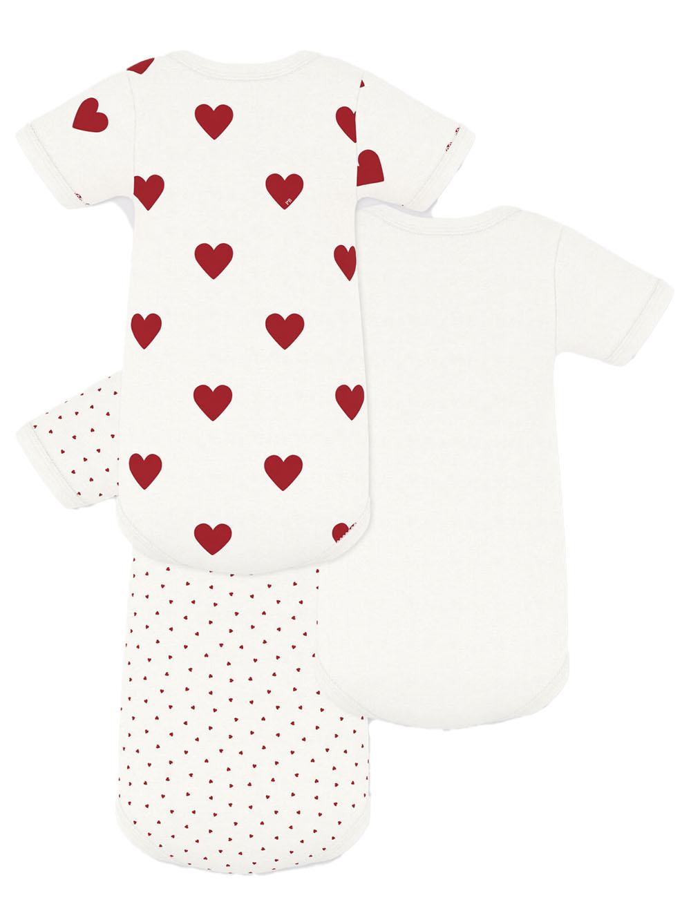 Set body fanatasia cuori (3pz) A00BB 00 PETIT BATEAU KIDS