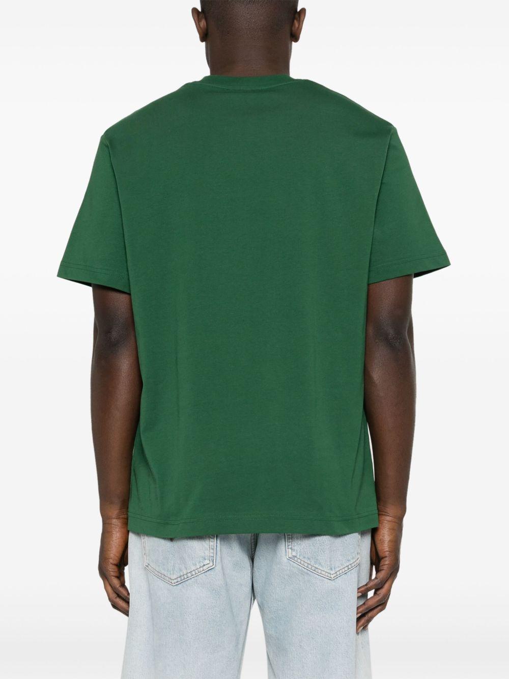 T-shirt in cotone con patch logo TH7318 132 LACOSTE