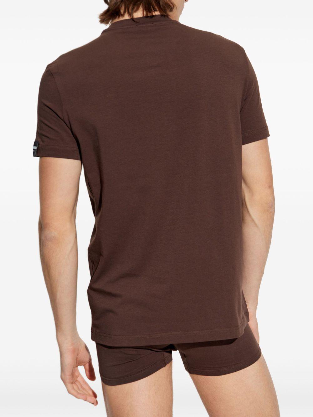 T-shirt marrone/verde basic
