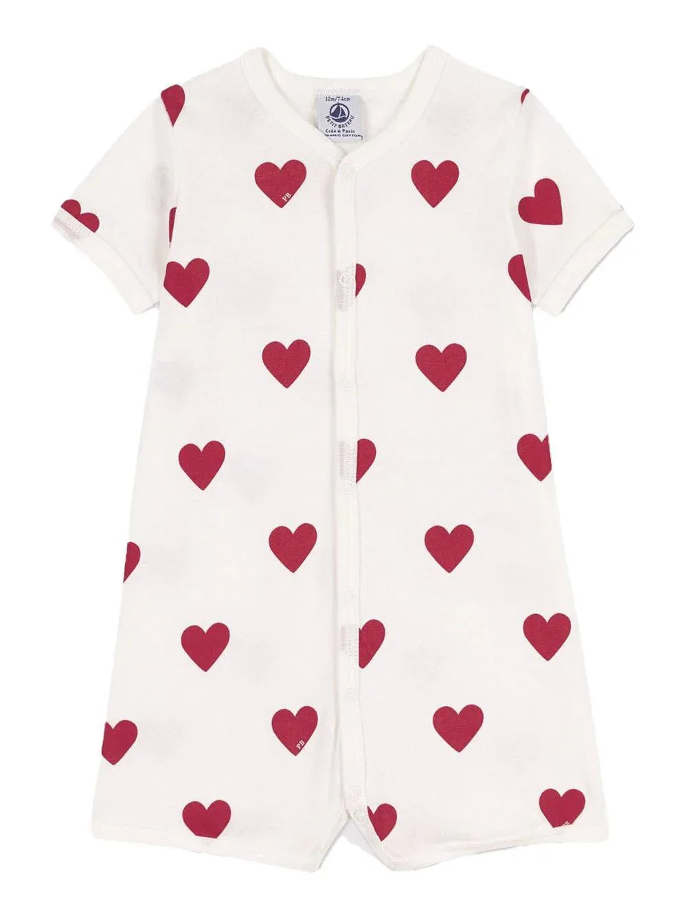 Tutina bianca con fantasia cuori - Preludio Moda