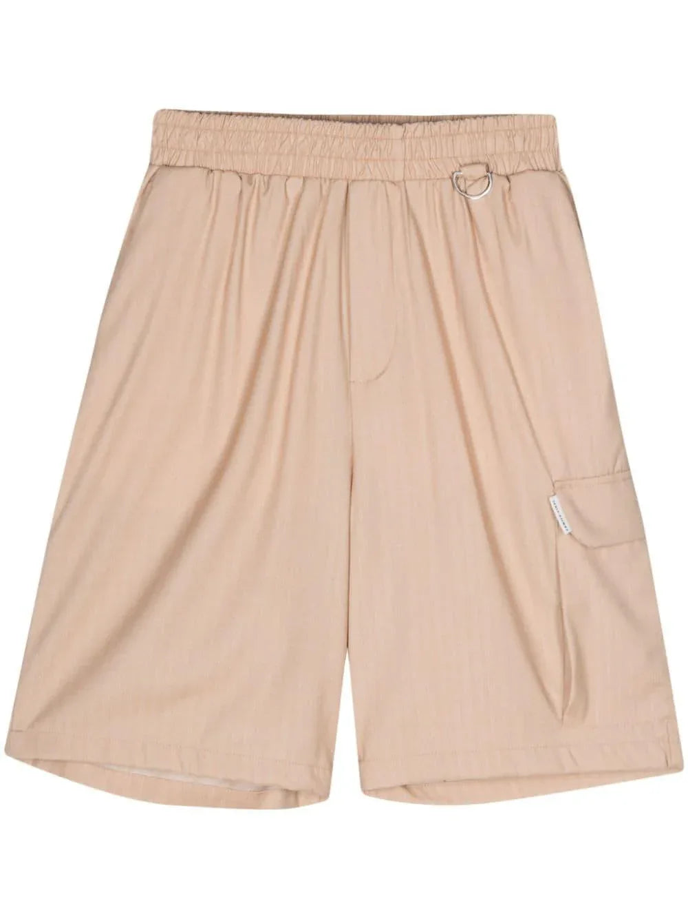 Bermuda cargo beige a righe misto lana - Preludio Moda