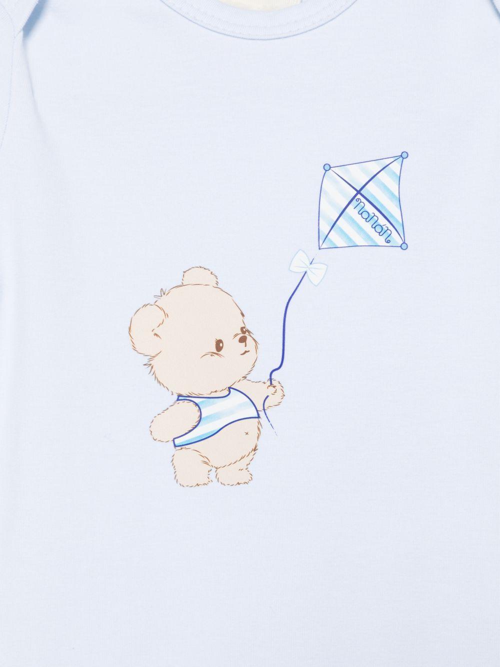 Body neonato manica corta con stampa E26014 AZZURRO NANAN KIDS