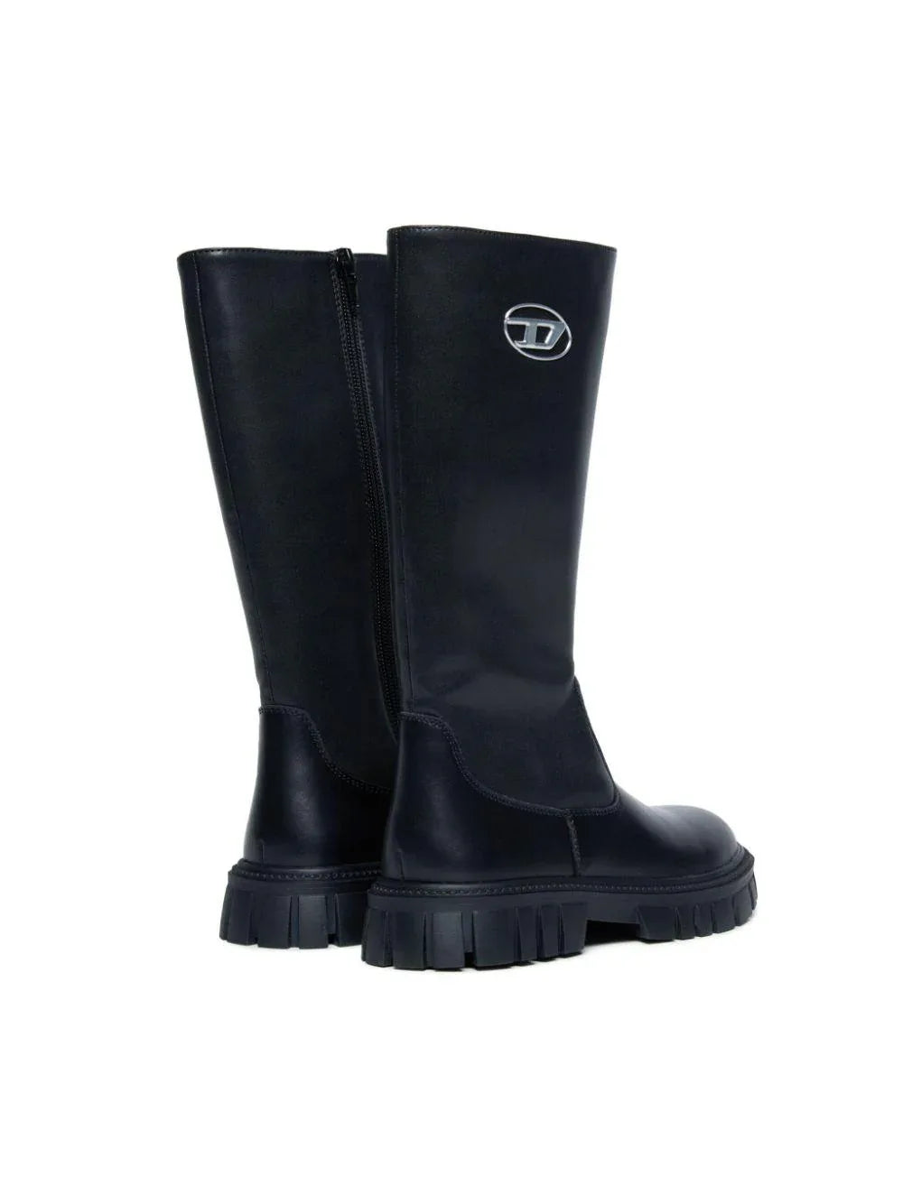 Stivale alto nero placchetta Oval-D - Preludio Moda