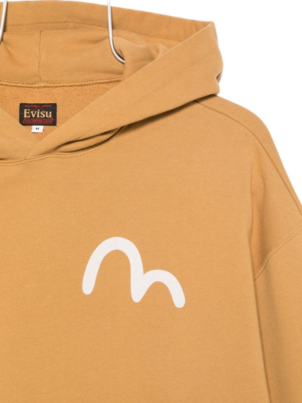 Felpa con Cappuccio e Ricamo Frontale 2EAEJM5SW6020 YELLOW EVISU