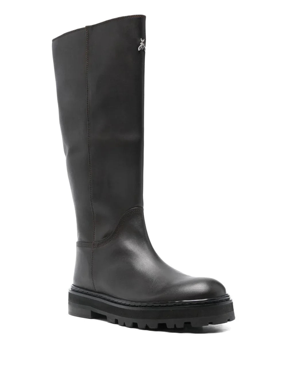 Stivali al ginocchio neri in pelle - Preludio Moda