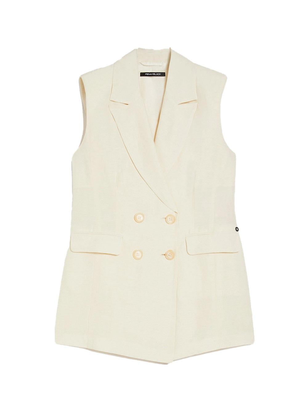 Gilet Cris avorio doppiopetto CRIS 001 PENNY BLACK