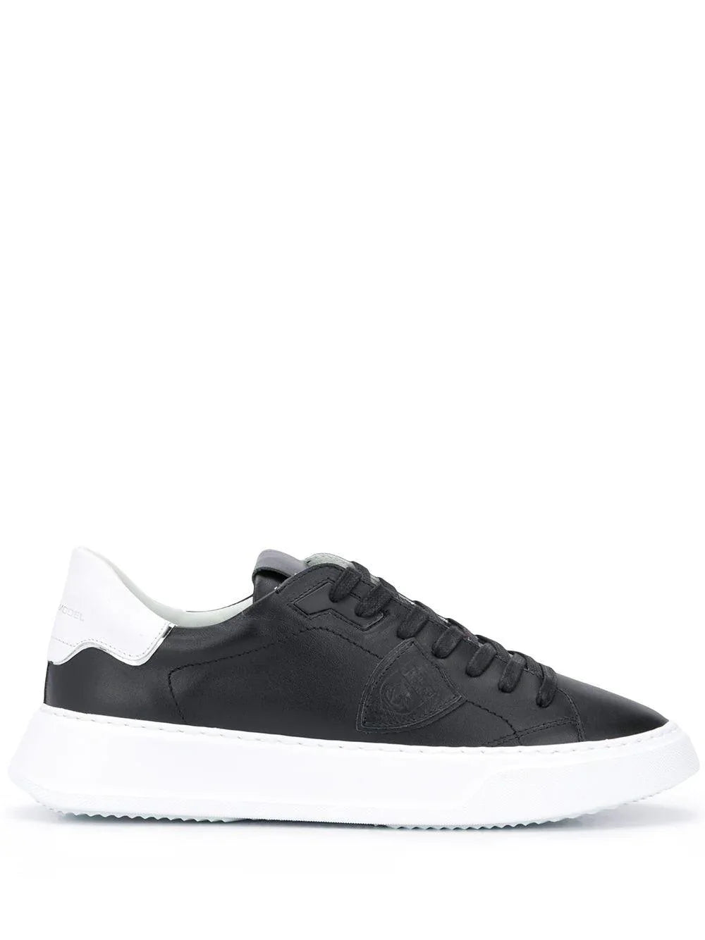 Sneakers Temple Veau in pelle con tallone a contrasto - Preludio Moda