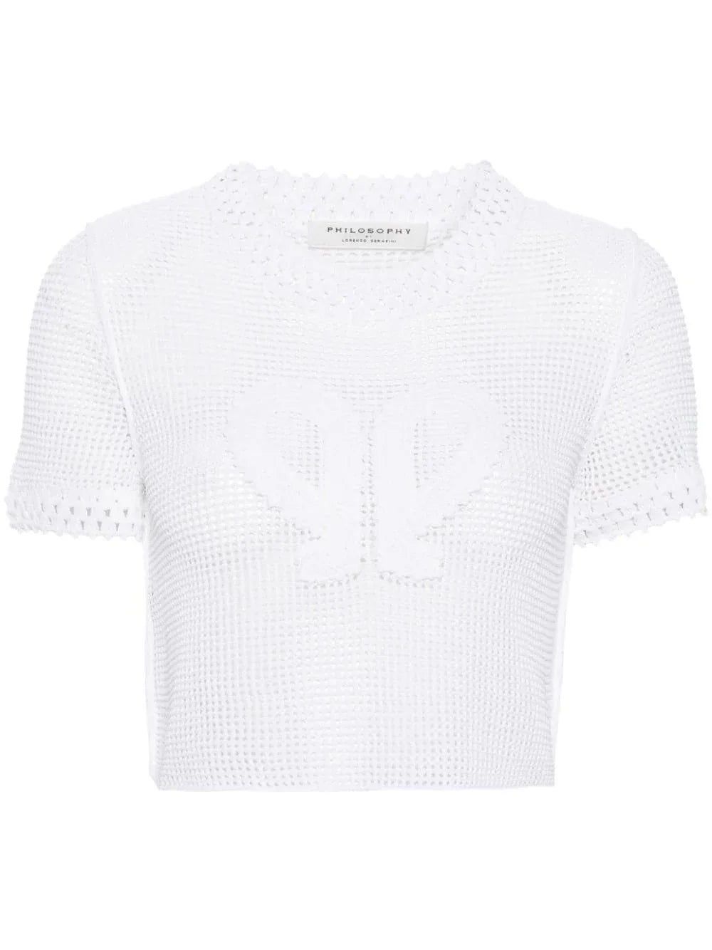 Maglia bianca in rete - Preludio Moda