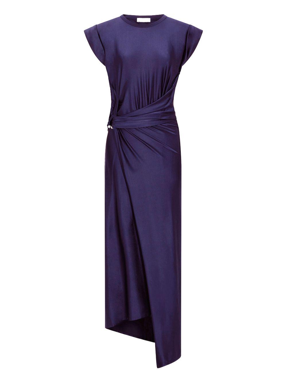 Abito midi in viscosa con drappeggio 26PJRO843VI0267 P481 RABANNE